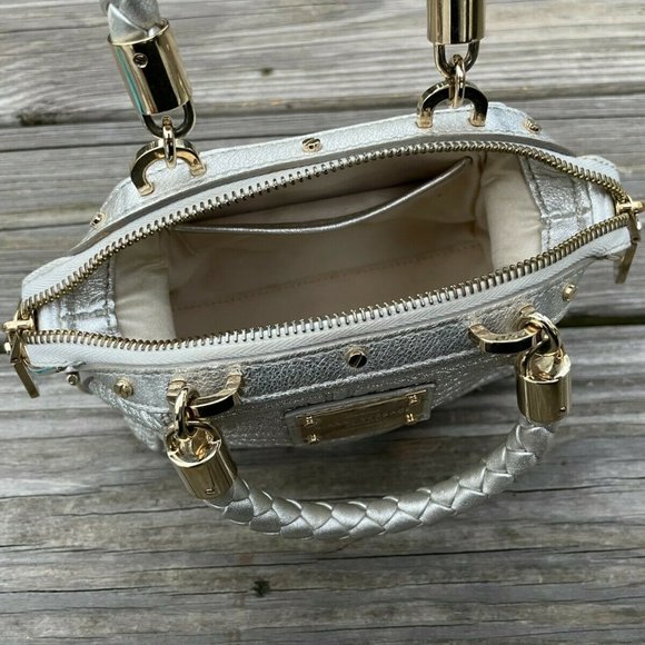 Gianni Versace Women Bag Small Hand Bag Silver Tone Made in Italy - Picture 8 of 12